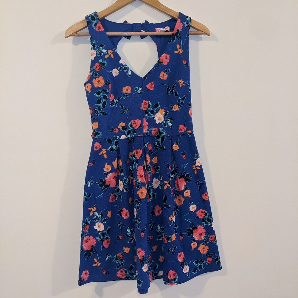 Royal Blue Floral Dress